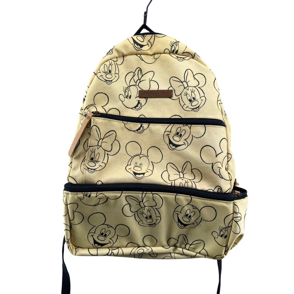 Petunia Pickle Bottom Disney Mickey Minnie Backpack Diaper Bag Canvas Cream